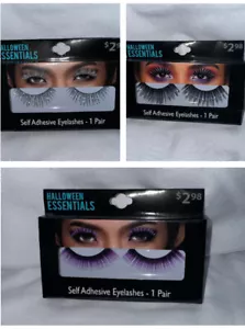 Halloween Essentials Self Adhesive Eyelashes-Sparkle Glitter Purple -You Choose! - Picture 1 of 7