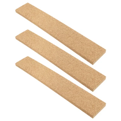 3 Pcs Cork Strips Brown Color Office Bulletin Strips for Photo Message Boards - Image 1 of 4
