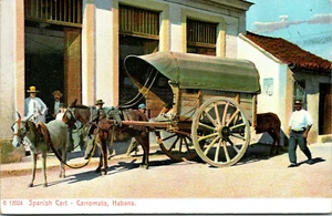 HABANA HAVANA CUBA SPANISH CART CARROMATO OLD UNDIVIDED BACK POSTCARD - Picture 1 of 2