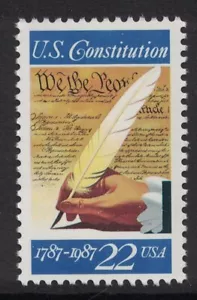Scott 2360- Signing of U.S. Constitution Bicentennial- 22c MNH 1987- unused mint - Picture 1 of 1