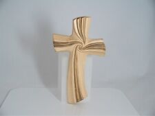 Holz Kreuz geschnitzt GLAUBENSKREUZ mit Spiralmotiv H 20 cm neu Holzkreuz Kreuze