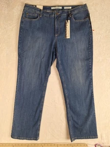 Jeans Jones New York para mujer 18WP azul Lexington recto secreto adelgazante denim - Imagen 1 de 11
