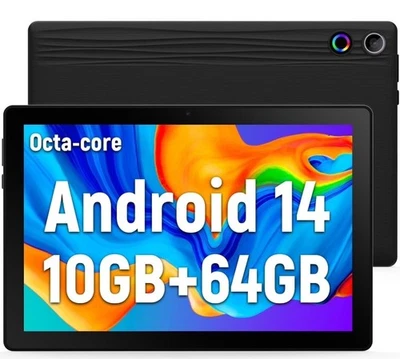 10.1 Zoll Tablet Android 14, 10 GB + 64 GB 1280 x 800 IPS 5MP + 8MP Kamera - Bild 1 von 4