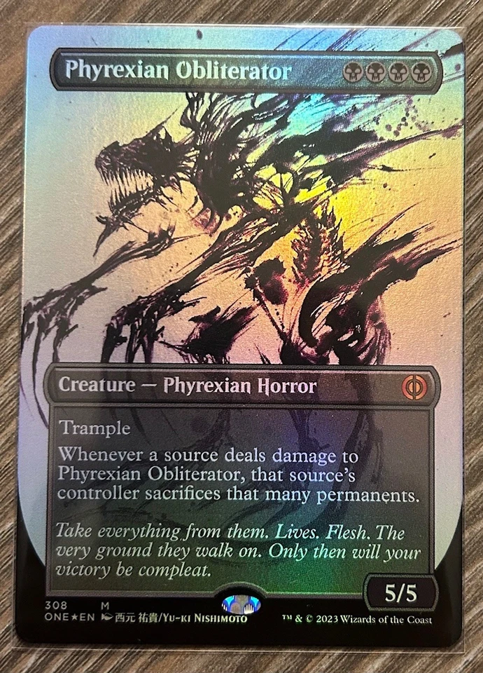 MTG Phyrexian Obliterator *SHOWCASE FOIL* Phyrexia: All Will Be One 308 NM - Image 1 of 1