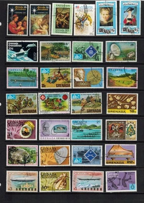 Grenada stamps used on two stock sheets - Image 1 of 2