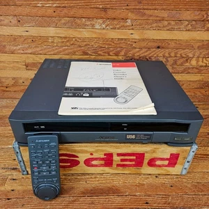 Vintage Mitsubishi VCR VHS Player HS-U56, REMOTE, Tested, Works. - Picture 1 of 22