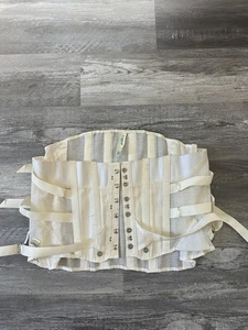 Vintage CAMP White Lacing Corset Girdle Shapewear Back Brace 44 Model 9267 - Picture 1 of 7