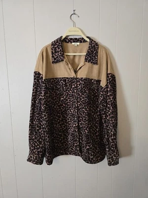 Top Cazadora Gamuza Estampado Animal XL Ligera Western Hayride Otoño Pana LS Foto 1 de 4