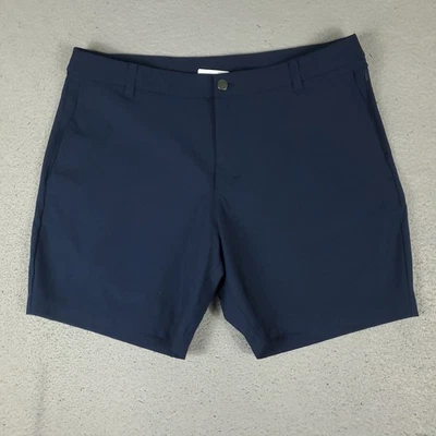 Lululemon Shorts Mens Size 36 Blue Stretch Slash Pockets Golf Flat Front Chino - Image 1 of 4
