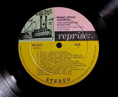 Frank Zappa Mothers of Invention Burnt Weeny Sandwich Lp 1st 1970 Cdn Press NM- - Image 1 of 4