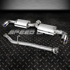 BURNT TIP DUAL CAT BACK EXHAUST 3.5" TIP MUFFLER FOR 04-08 MAZDA RX-8 1.3 R2 N/R - Picture 1 of 1