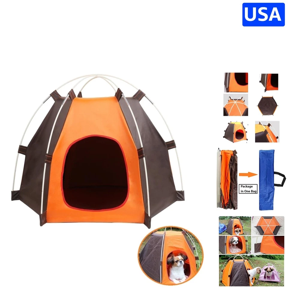 Tienda plegable duradera para mascotas para viajes - Amplia casa de juegos para perros y conejos Foto 1 de 4