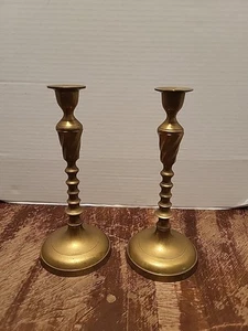 Vintage Messing Kerzenständer 9" hoch - Bild 1 von 15