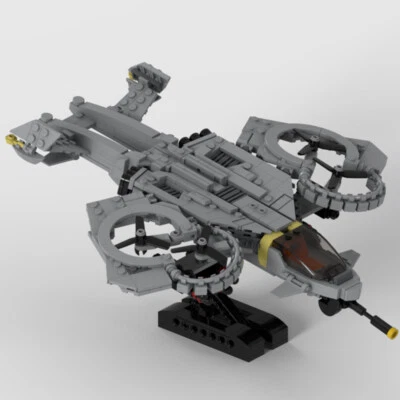 MOC: Sci-fi Helicopter with Display Stand from the New Movie 740 Pieces DIY - Image 1 of 4