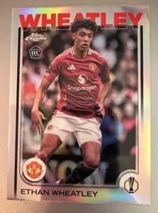 2024-25 Topps Chrome ETHAN WHEATLEY Rookie Refractor card MAN UNITED - Picture 1 of 1