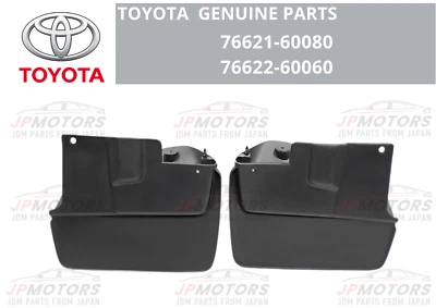 TOYOTA Genuine 76621-60080 76622-60070 Land Cruiser Front Mud Guards Flaps OEM - Imagem 1 de 4