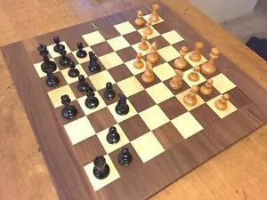 Reproduction Jaques London Staunton Chessmen Ebony and Boxwood Chess Pieces. - Picture 1 of 5