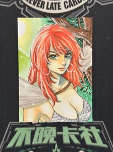 2022 Dynamite Red Sonja 50th ANNIVERSARY Sketch Card By Miki Okazaki 1/1 - Picture 1 of 2