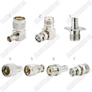 1x BNC Male Female to UHF PL259 SO239 Male Female Plug Jack RF Connector Adapter - Picture 1 of 8