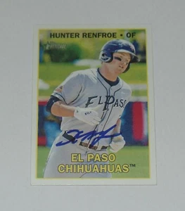HUNTER RENFROE SIGNED AUTO'D 2016 TOPPS HERITAGE MINORS CARD #62 BOSTON RED SOX - Picture 1 of 2