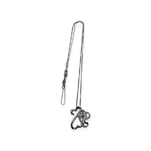 Jane Seymour Sterling 925 Silver Open Hearts Paw Print Diamond Necklace 18 in - Picture 1 of 6