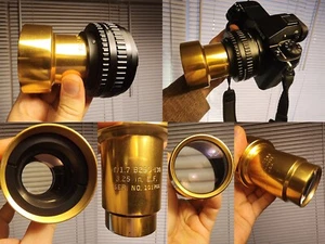 Kollmorgen 82mm f1.6 Projection,Projector lens + Adapter for Fuji 50R GFX - Picture 1 of 24