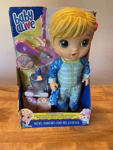 NEW Baby Alive Mix My Medicine Baby Doll, Kitty-Cat Pajamas, Drinks and Wets - Picture 1 of 2