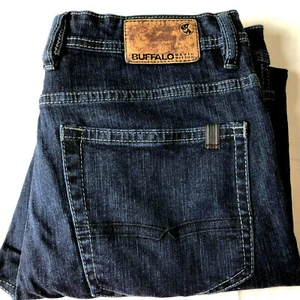 Buffalo David Bitton Mens 32X25 Cotton 5 pocket Jeans Medium Wash Straight Leg - Picture 1 of 11