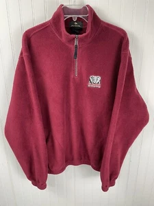 Pullover polar Alabama Crimson Tide para hombre Antigua 1/4 cremallera rojo mediano - Imagen 1 de 10