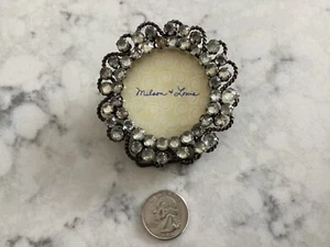 Vintage Milson & Louis Rhinestone 3” Round Frame - Picture 1 of 4