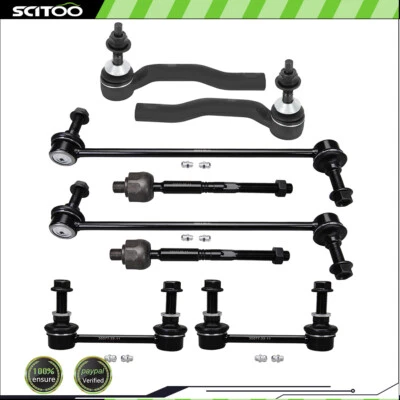 For FORD FUSION 2013-2018 All Models 8Pieces Front Tie Rod End Sway Bar End Link - Image 1 of 4