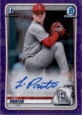 2020 Bowman Chrome Draft Autographs Purple Refractors #CDALP Levi Prater/250