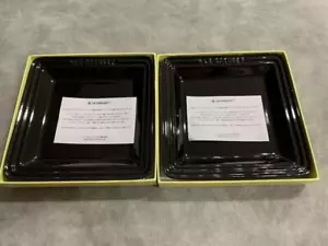 Le Creuset Orientalischer quadratischer Teller S 16 cm 2er Set schwarz glänzend Steinzeug - Bild 1 von 3