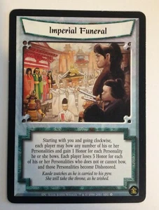 Imperial Funeral L5R Leyenda de los Cinco Anillos CCG Corte Perfecto APC - Imagen 1 de 1