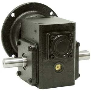Reductor de engranaje helicoidal de hierro fundido ángulo recto 30:1 0,47 HP 56C salida doble en todo el mundo - Imagen 1 de 3
