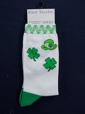 Calcetines de tráfico peatonal para mujer St. Patrick's Paddys - Tréboles - 17 de marzo irlandés Foto 1 de 2