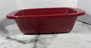 Chantal Red 93-LF22 Ribbed 1.5 QT Rectangular Baking Dish Oven Safe Pan - Picture 1 of 8
