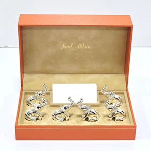 Saint Hilaire Paris Marque Place Versilbert Elefant Party Kartenhalter Set 6 - Bild 1 von 7