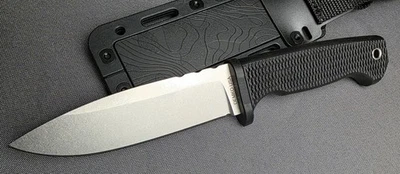 NEW!Demko Knives Freereign - Stonewashed MAGNACUT Blade / Black Handle & Sheath  - Image 1 of 4