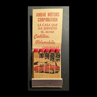 Full Book Feature Matchbook Ambar Motors Cadillac - Oldsmobile - Chevrolet - Image 1 of 3
