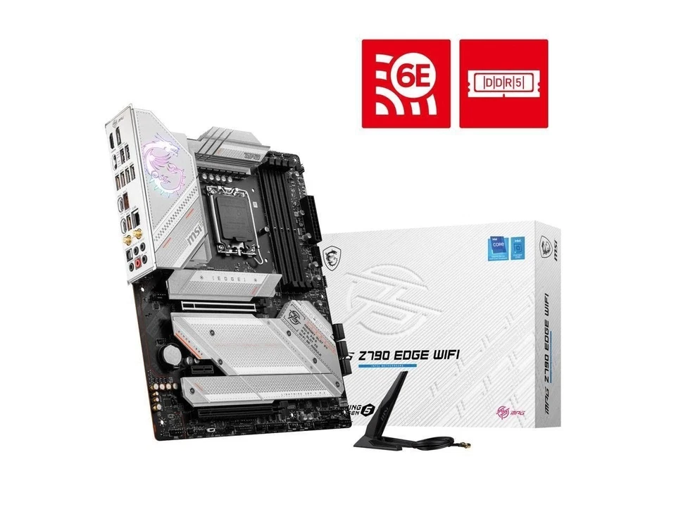MSI MPG Z790 EDGE WIFI LGA 1700 Intel SATA 6Gb/s DDR5 ATX Motherboard - Image 1 of 4