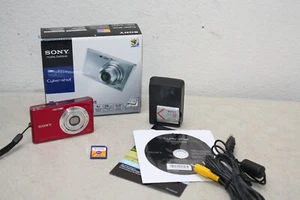 Sony Cyber-shot DSC-W330 14.1MP Digital Camera Red- Tested - Picture 1 of 6