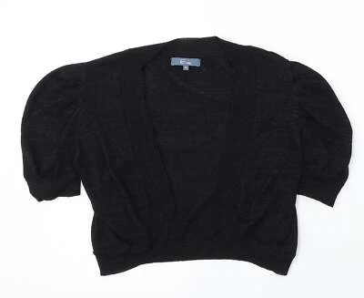 Cárdigan de algodón negro cuello en V para mujer Evie, talla 12 Foto 1 de 4