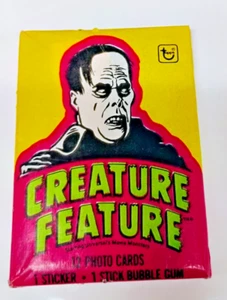 1980 CREATURE FEATURE WAX PACK TRADING CARDS NEW/UNOPENED - Picture 1 of 2