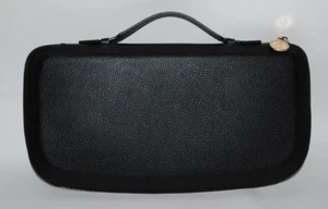 WILLIAM-GRACE LARGE BLACK Equestrian LEATHER ESSENTIAL CLUTCH W/ HANDLE NWT - Picture 1 of 7