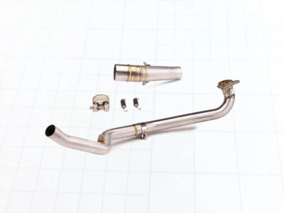 Sistema de escape tubo de enlace de cabezal delantero de acero 51 mm para Honda NC700X NC750X NC750S Foto 1 de 2