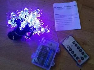 SPIDER 20 Purple Light led 8 Mode STRING LIGHTS 2.85m New Sweet Gift Item - Picture 1 of 5