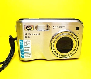 HP PHOTOSMART R817 COMPACT DIGITAL CAMERA 5.1 MP 5x OPTICAL ZOOM AUTO FOCUS CCD - Picture 1 of 9