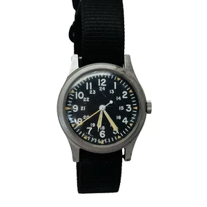 Vtg Watch US Military Issued May 1978 GG-W-113 Wristwatch Working Original Strap - Picture 1 of 14