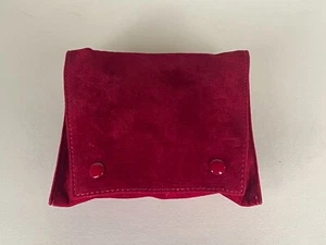 *Rare* 100% Authentic Cartier Watch Red Velvet Travel Case Pouch - Picture 1 of 3